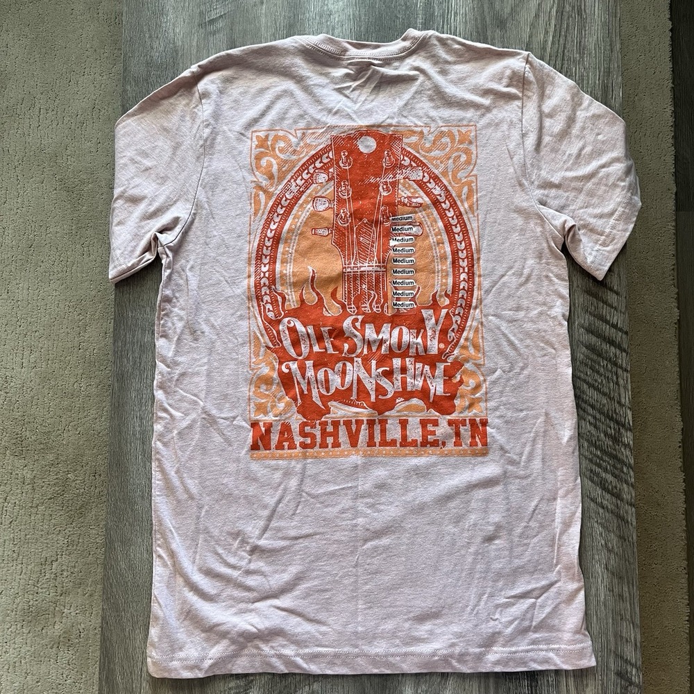 Ole Smoky Tennessee Moonshine Women's Peach Shirt NWT Nashville Size Medium